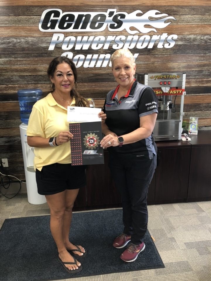 Thank you to our "Flush" donor Gene's Powersports